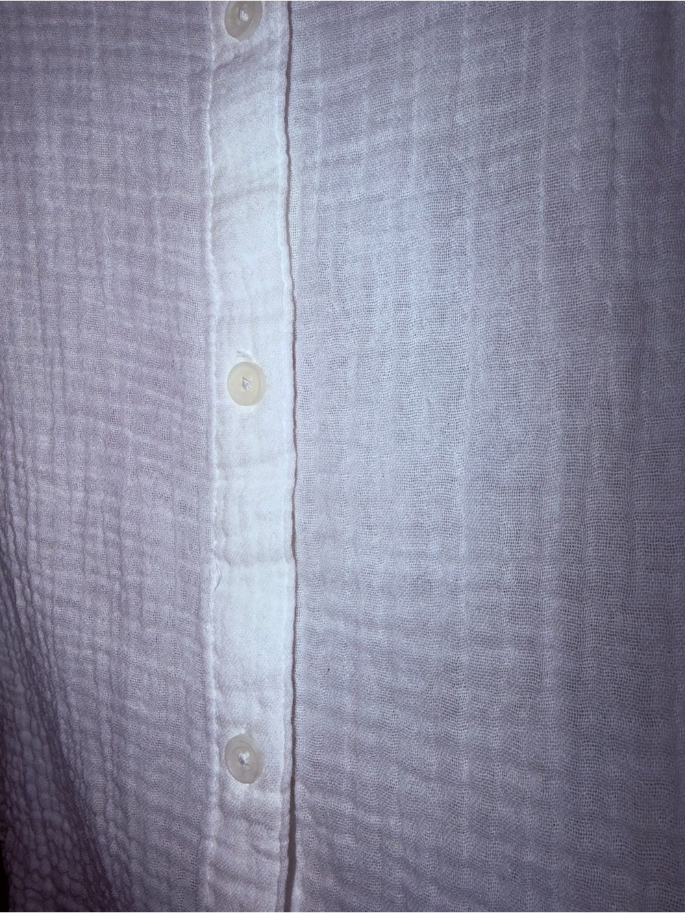 beachlunchlounge 100% Cotton white Gauze Button-Down Shirt - Picture 10 of 15